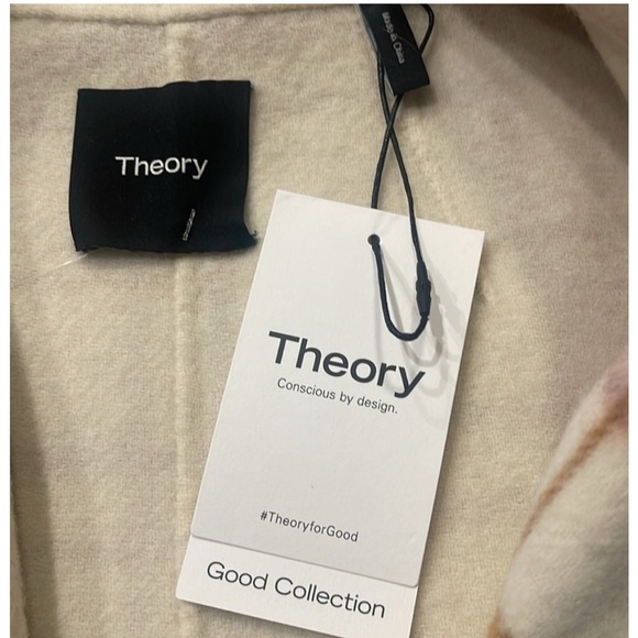Theory Clairene Italian Wool Blend Open Jacket Ivory NWT Size Small - Picture 12 of 13